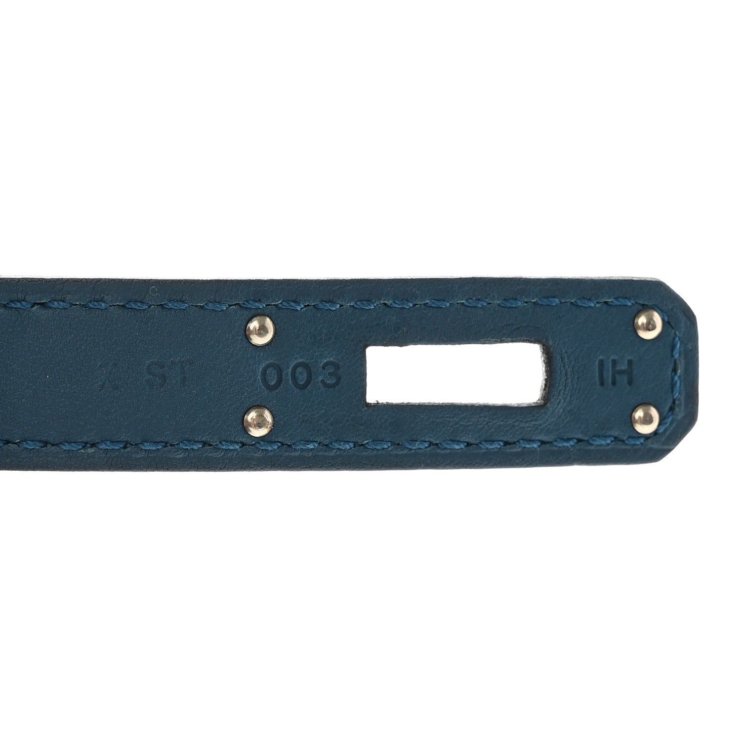Hermes Swift Kelly Cut Clutch Pochette Bleu Tempete 7 of 11
