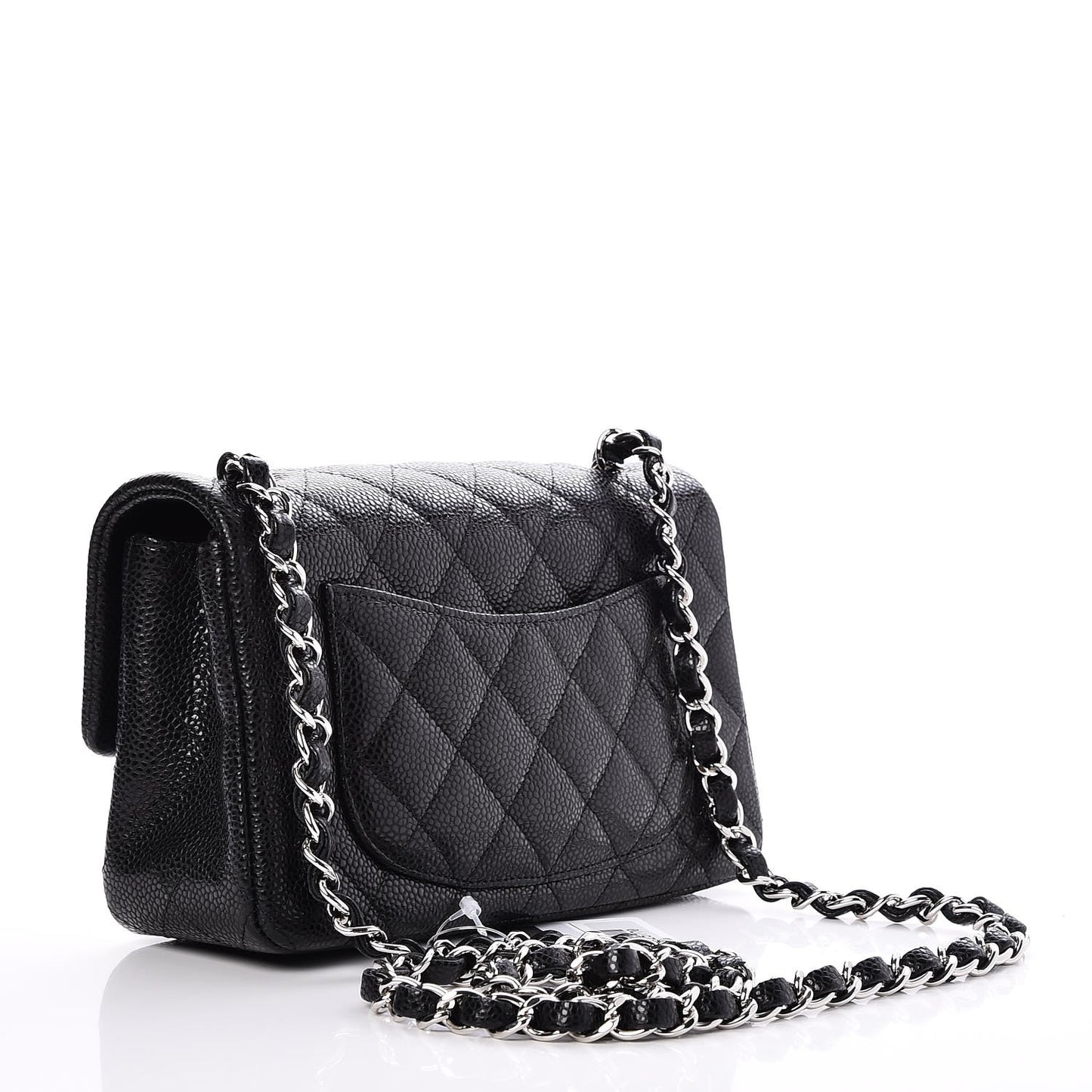 Caviar Quilted Mini Rectangular Flap Black