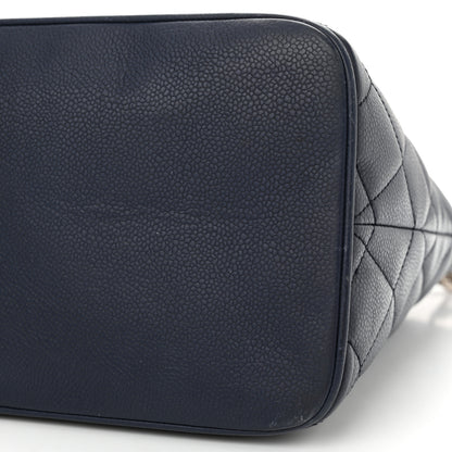 Chanel Caviar Quilted Medallion Tote Blue 11 of 13