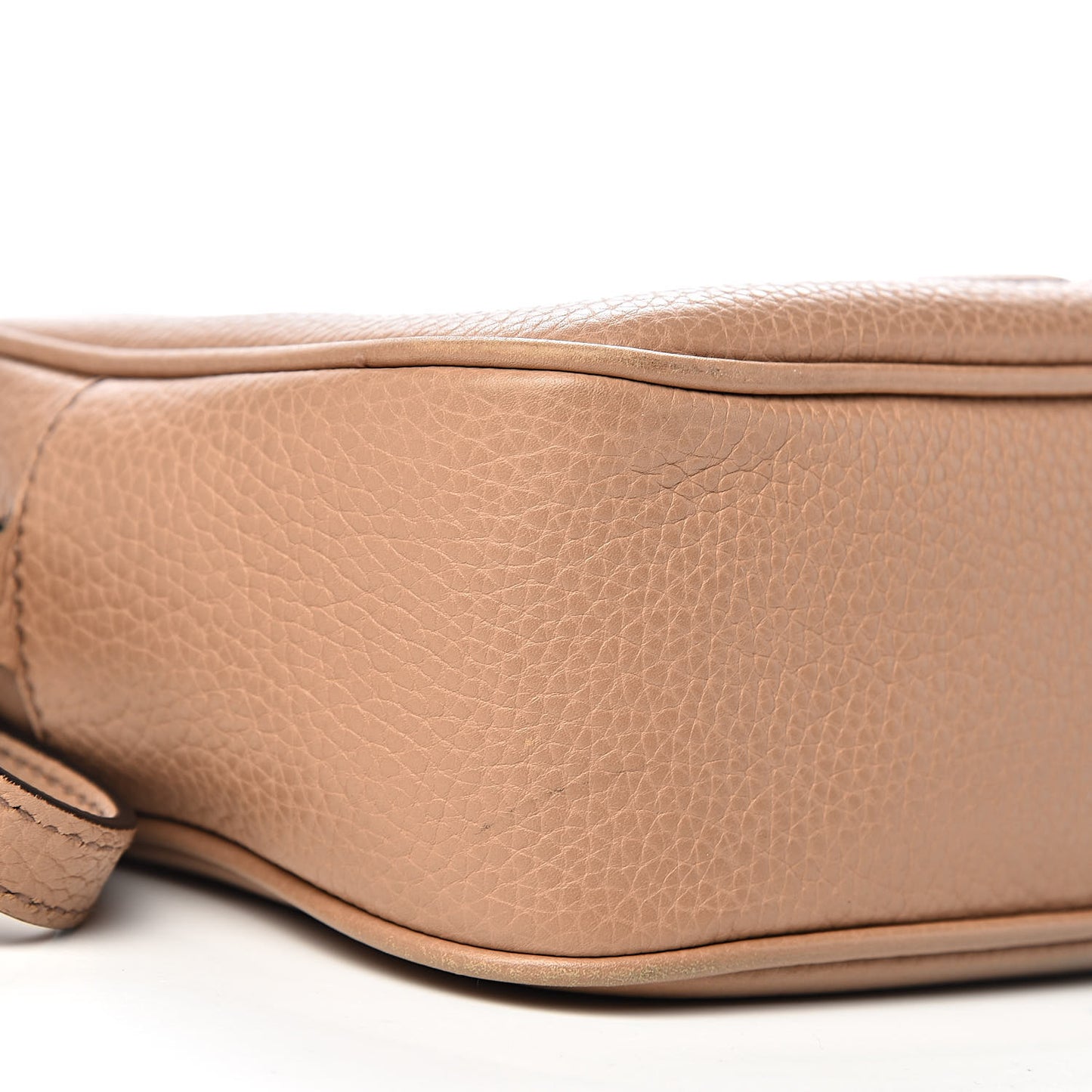 Pebbled Calfskin Small Soho Disco Bag Rose Beige