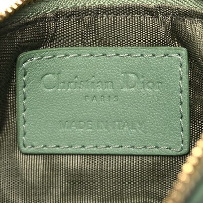Christian Dior Lambskin Cannage Lady Dior Zipped Key Case Green 6 of 9