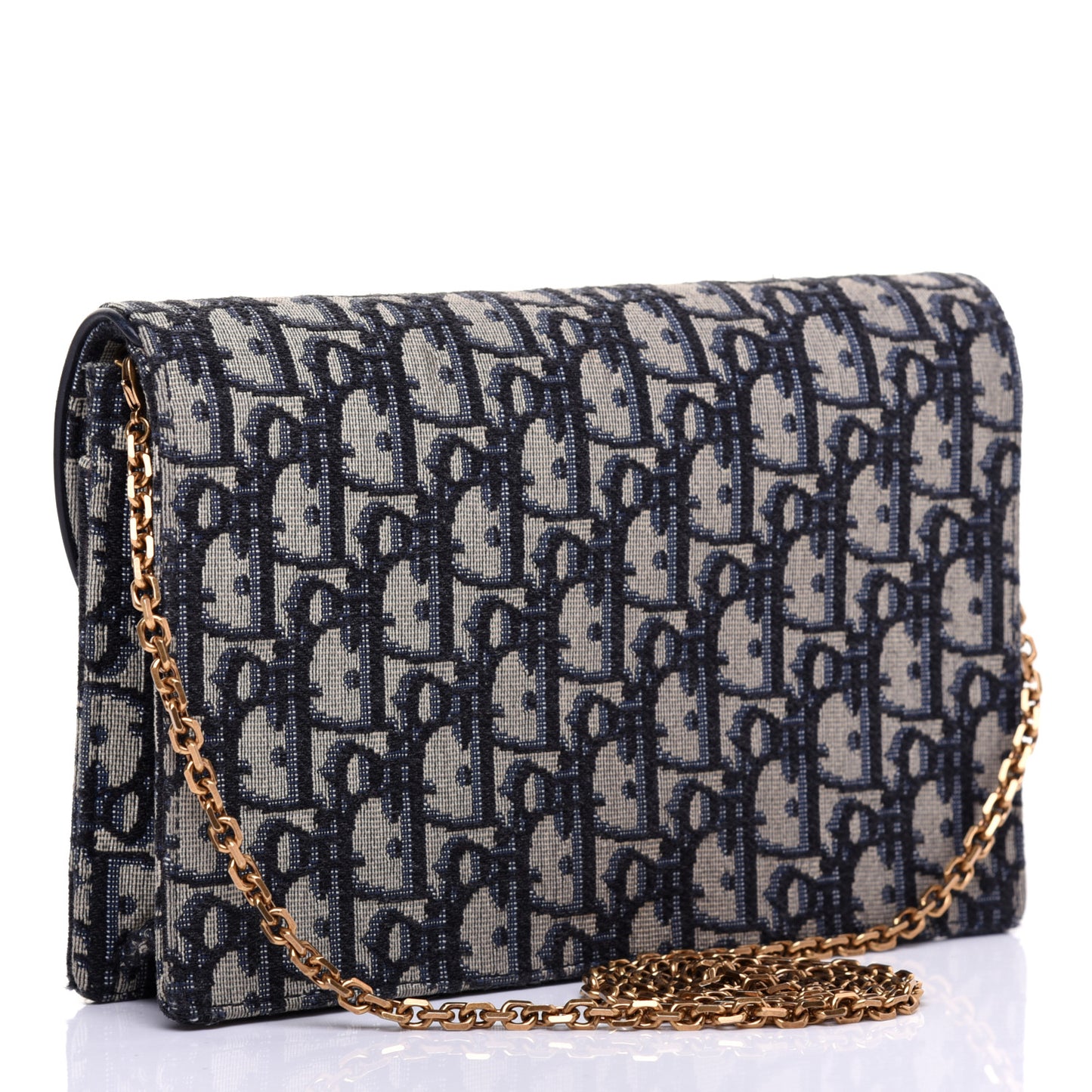 Oblique Saddle Chain Pouch Blue