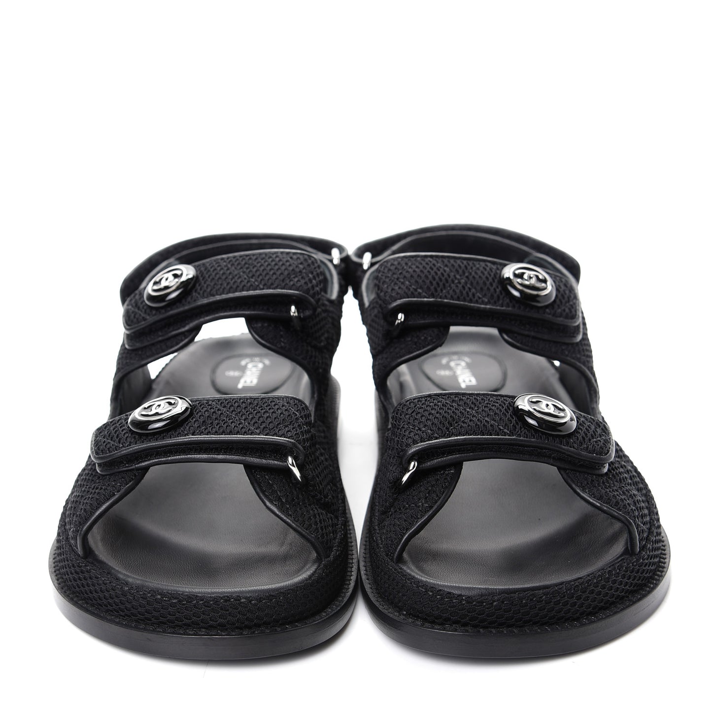 Fabric Velcro Dad Sandals 40 Black