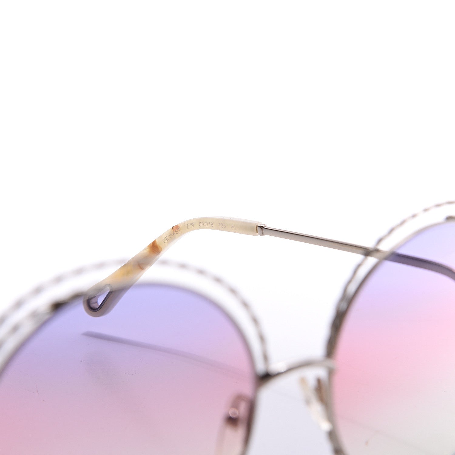 Chloe Oversized Round Carlina Oversized Round Sunglasses CE114ST Rainbow 5 of 6