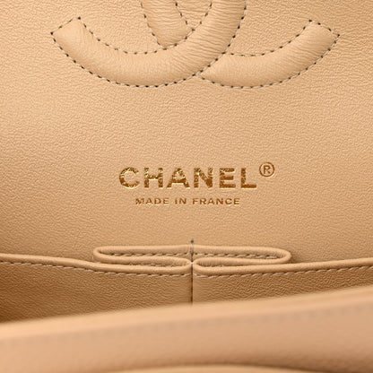 Chanel Caviar Quilted Medium Double Flap Beige 6 of 10