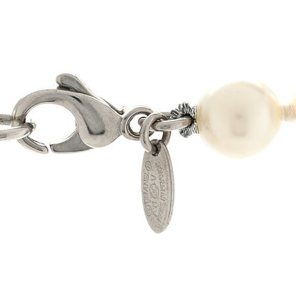 Chanel Pearl Resin CC Long Necklace Gold 4 of 4