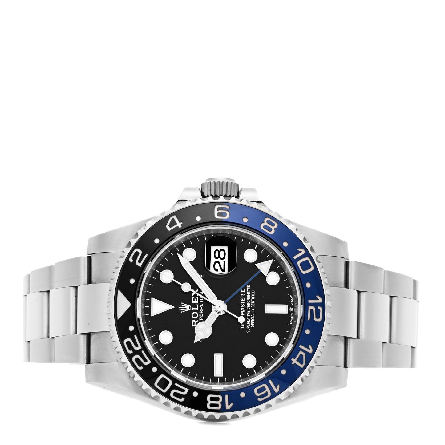 Stainless Steel 40mm Oyster Perpetual Date GMT Master II Batman Watch Black 116710BLNR