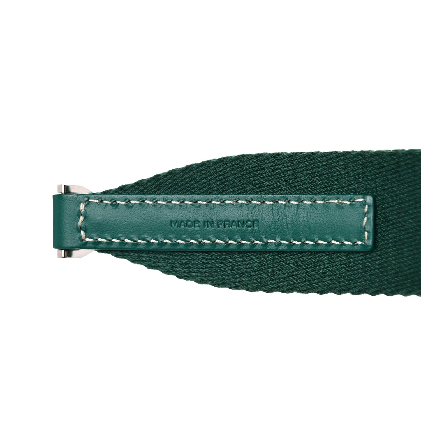 Canvas Calfskin Adjustable Shoulder Strap Green