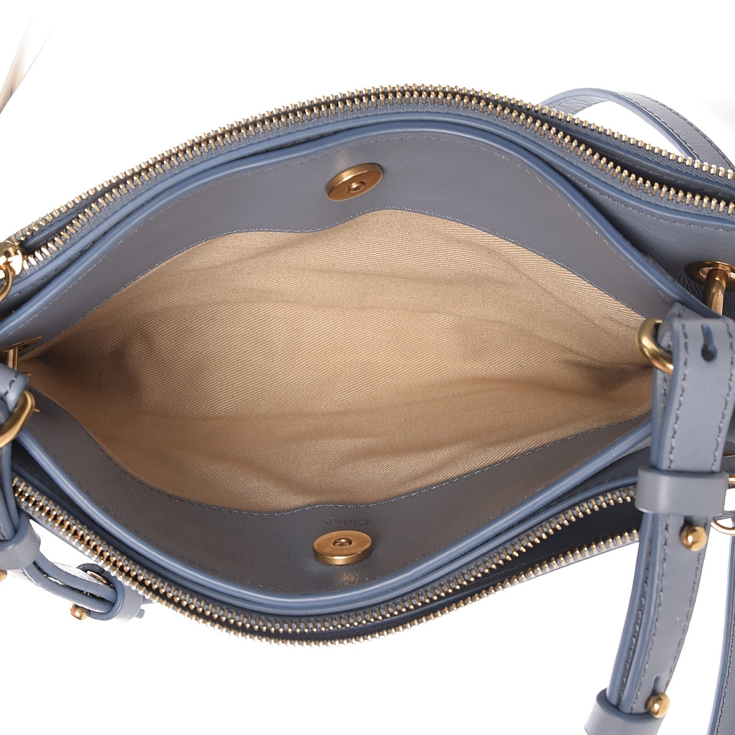 Chloe Calfskin Suede Mini Roy Bag Washed Blue 6 of 12