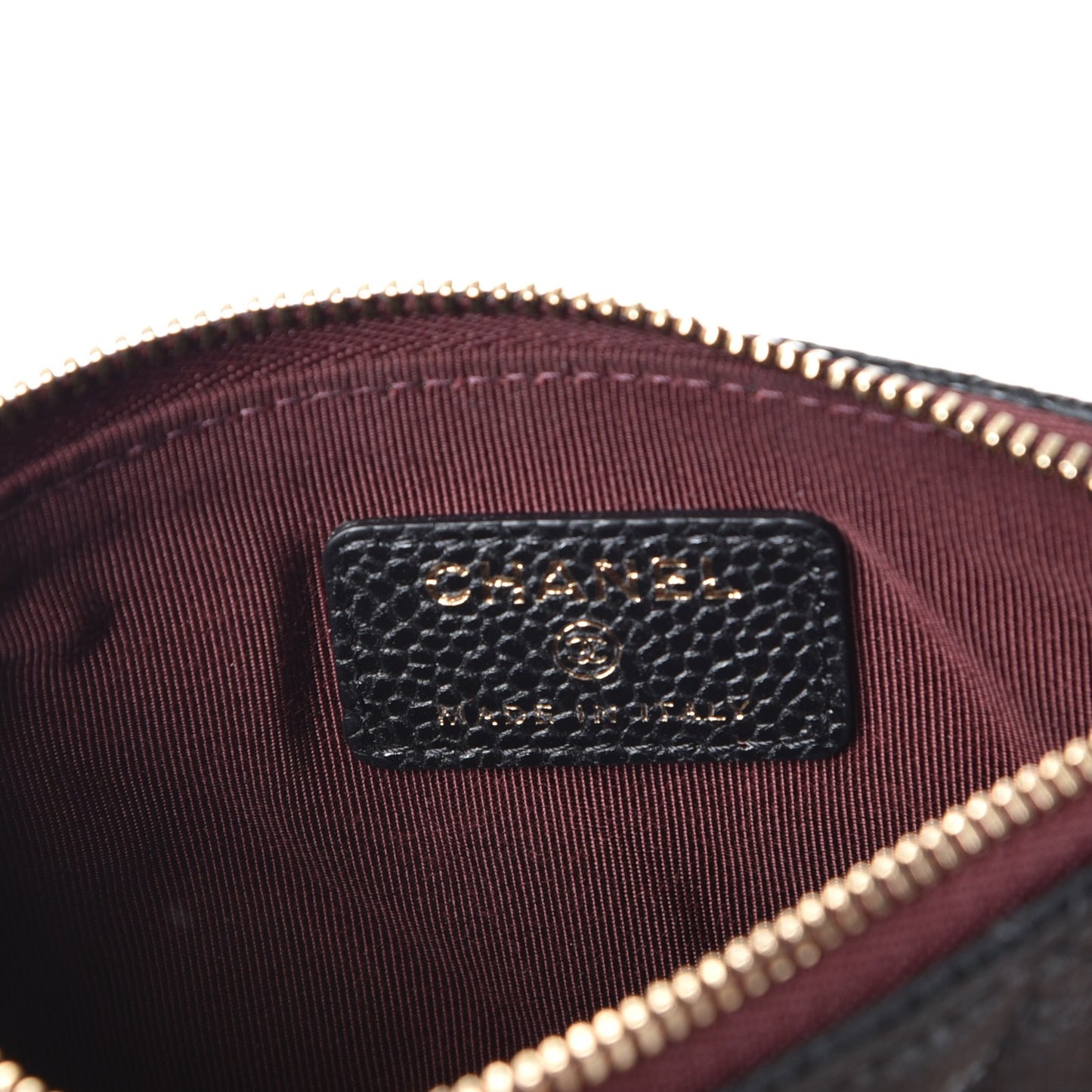 Caviar Quilted Small Cosmetic Case Black