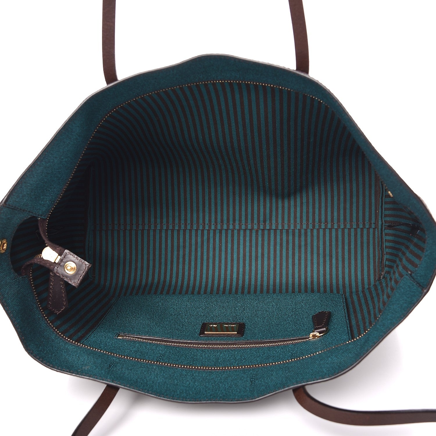 Fendi Zucca Spalmati Small Roll Tote Tobacco Lago 5 of 7