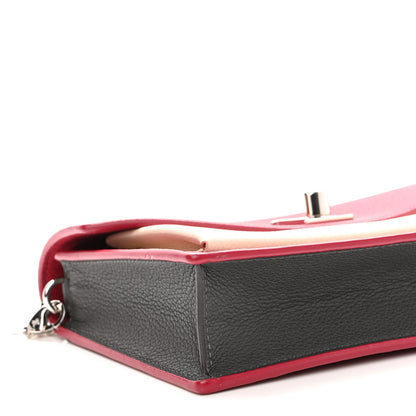 Louis Vuitton Calfskin My Lockme Chain Pochette Lie De Vin Etain Creme 8 of 10