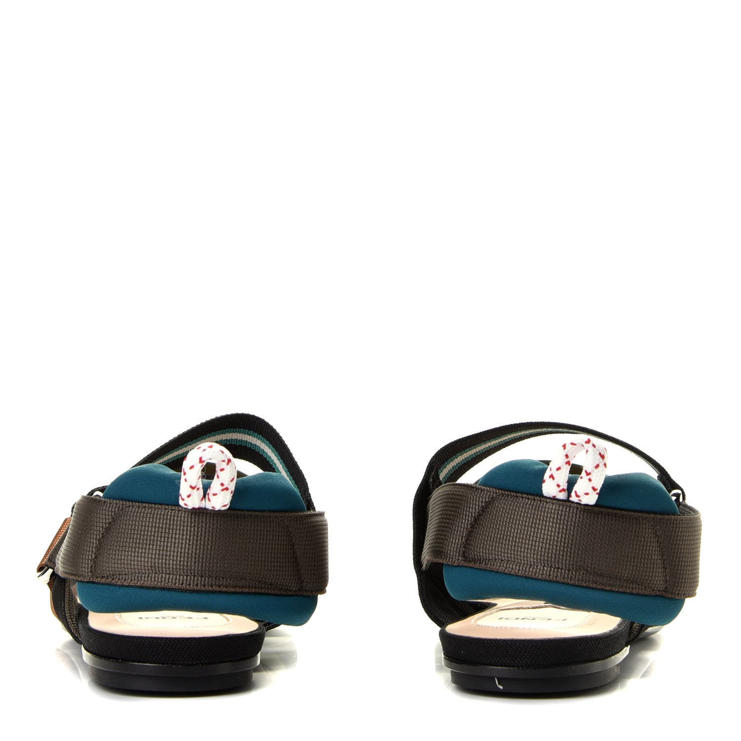 Fendi Technical Mesh Colibri Slingback Ballerina Flats 39 Green Multicolor 10 of 15
