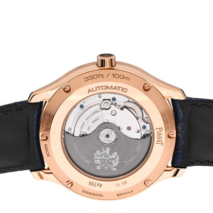 Piaget 18K Rose Gold Alligator 42mm Polo S Automatic Watch White 4 of 4
