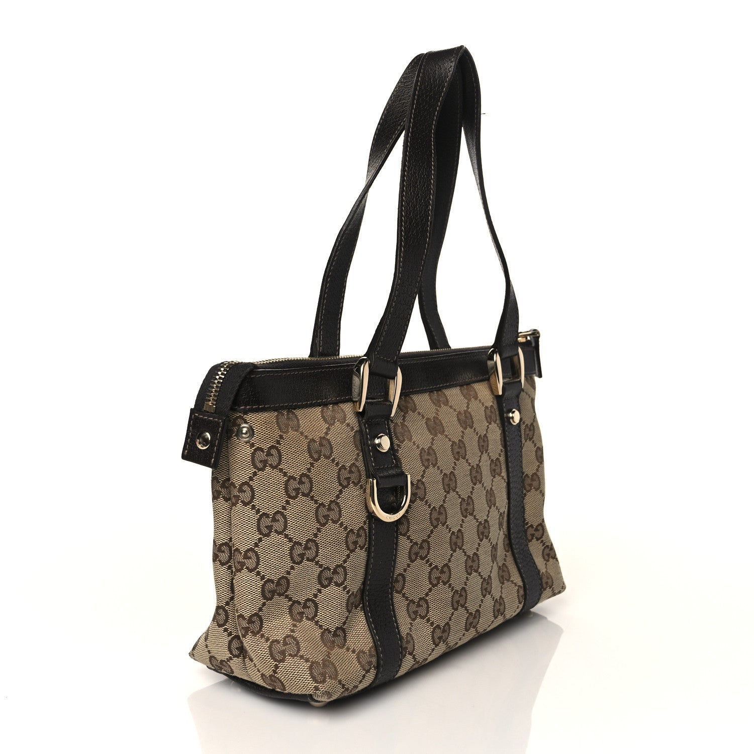 Gucci Monogram Small Abbey Tote Dark Brown 3 of 10