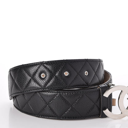 Chanel Caviar Quilted CC Belt 90 36 Black 4 of 9