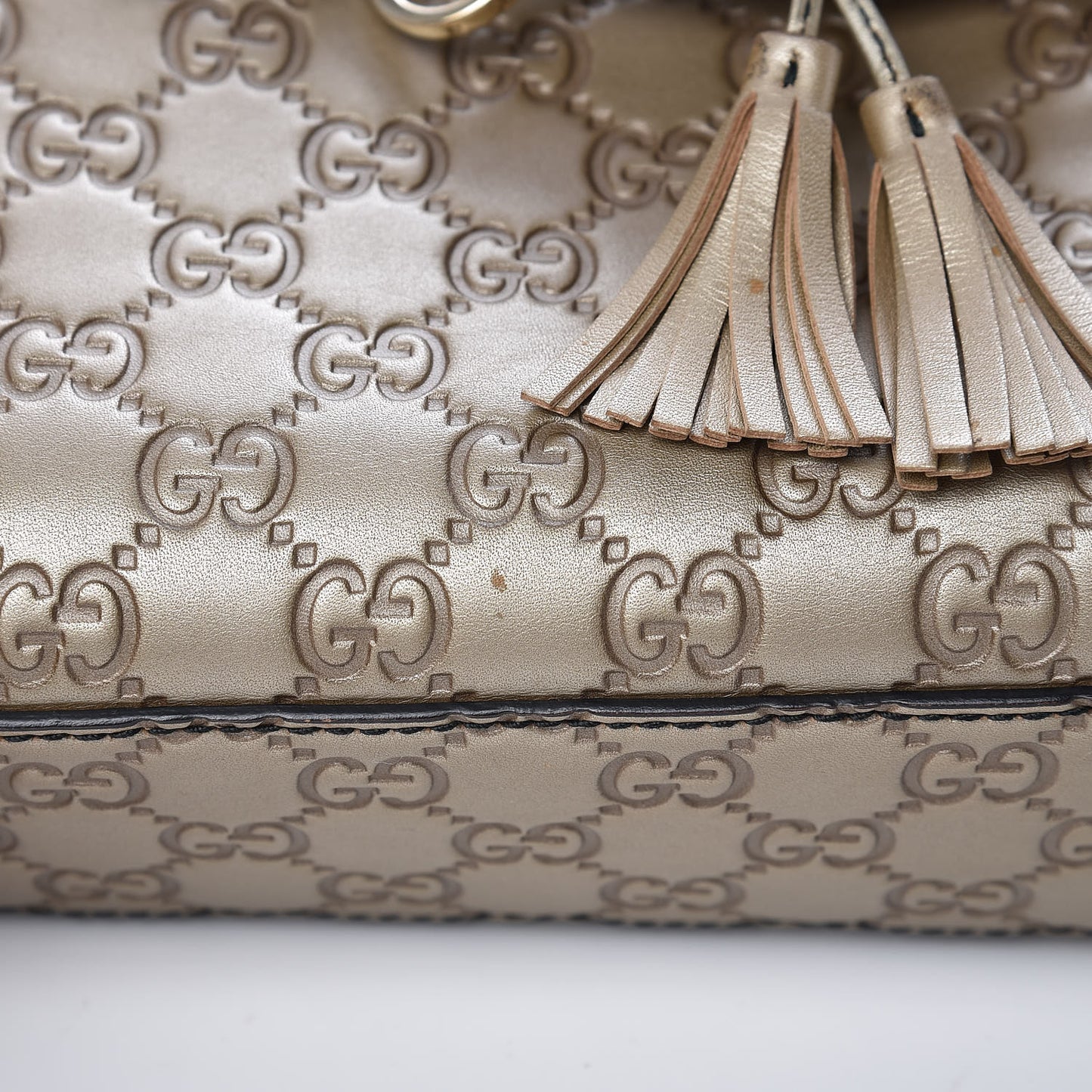 GG Shine Guccissima Medium Emily Chain Shoulder Bag Gold