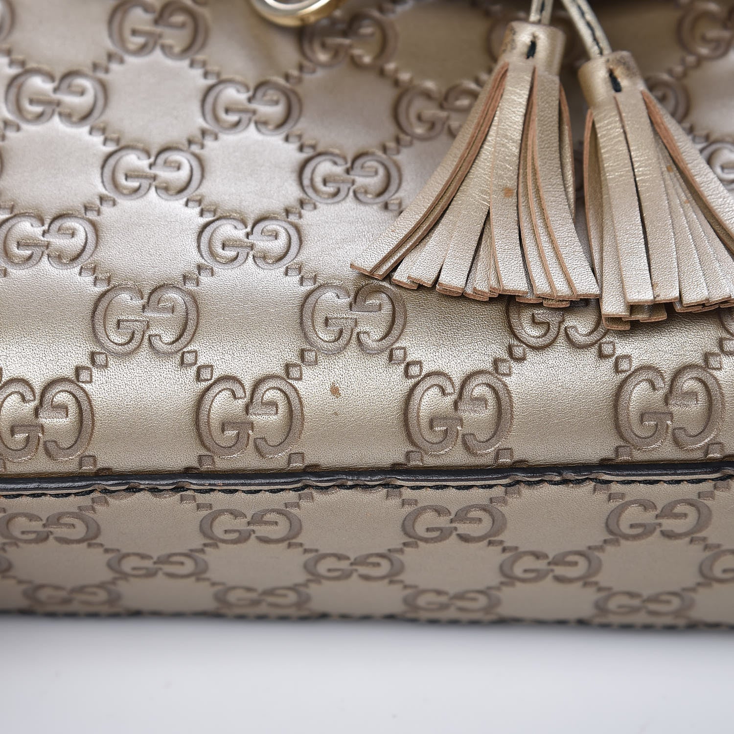 Gucci GG Shine Guccissima Medium Emily Chain Shoulder Bag Gold 17 of 19