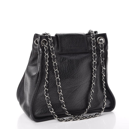 Chanel Grained Calfskin Mademoiselle Accordion Flap Black 3 of 9