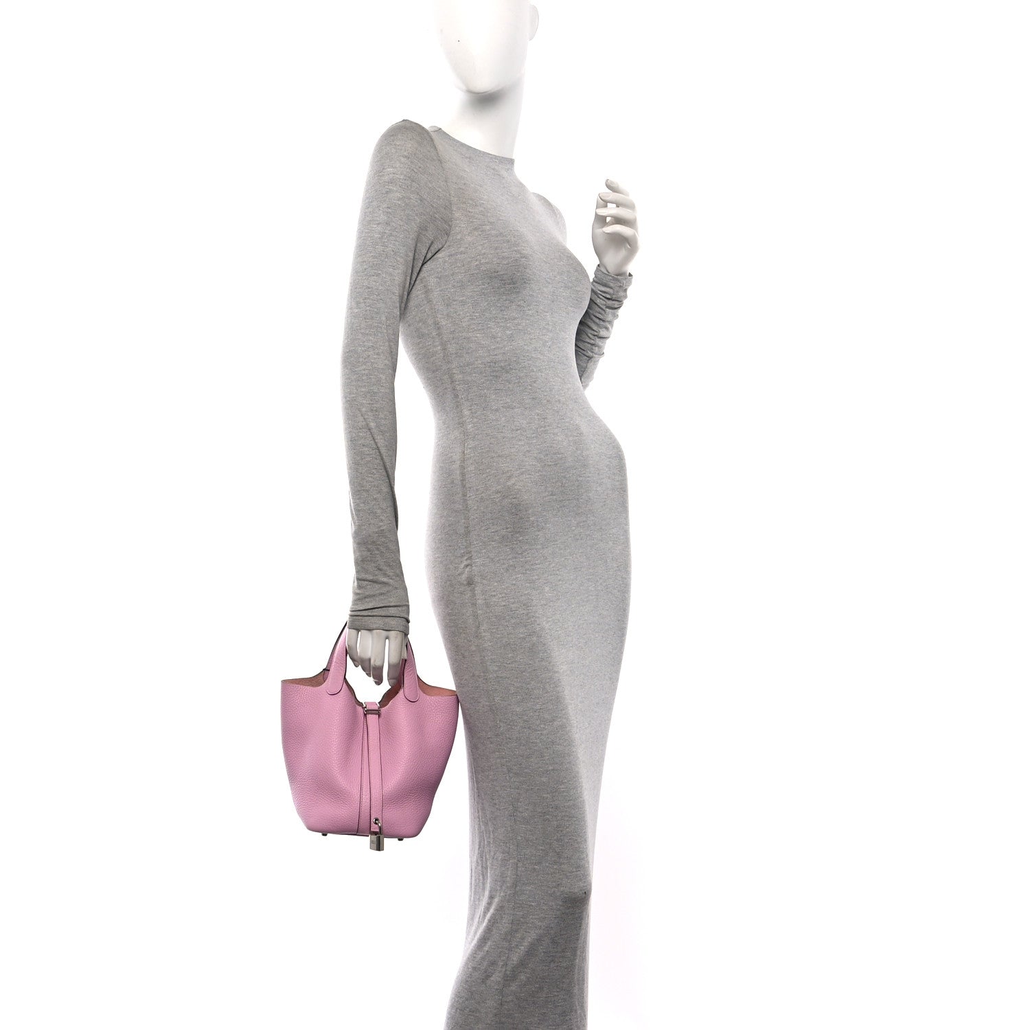 Hermes Taurillon Clemence Picotin Lock 18 PM Mauve Sylvestre 2 of 10