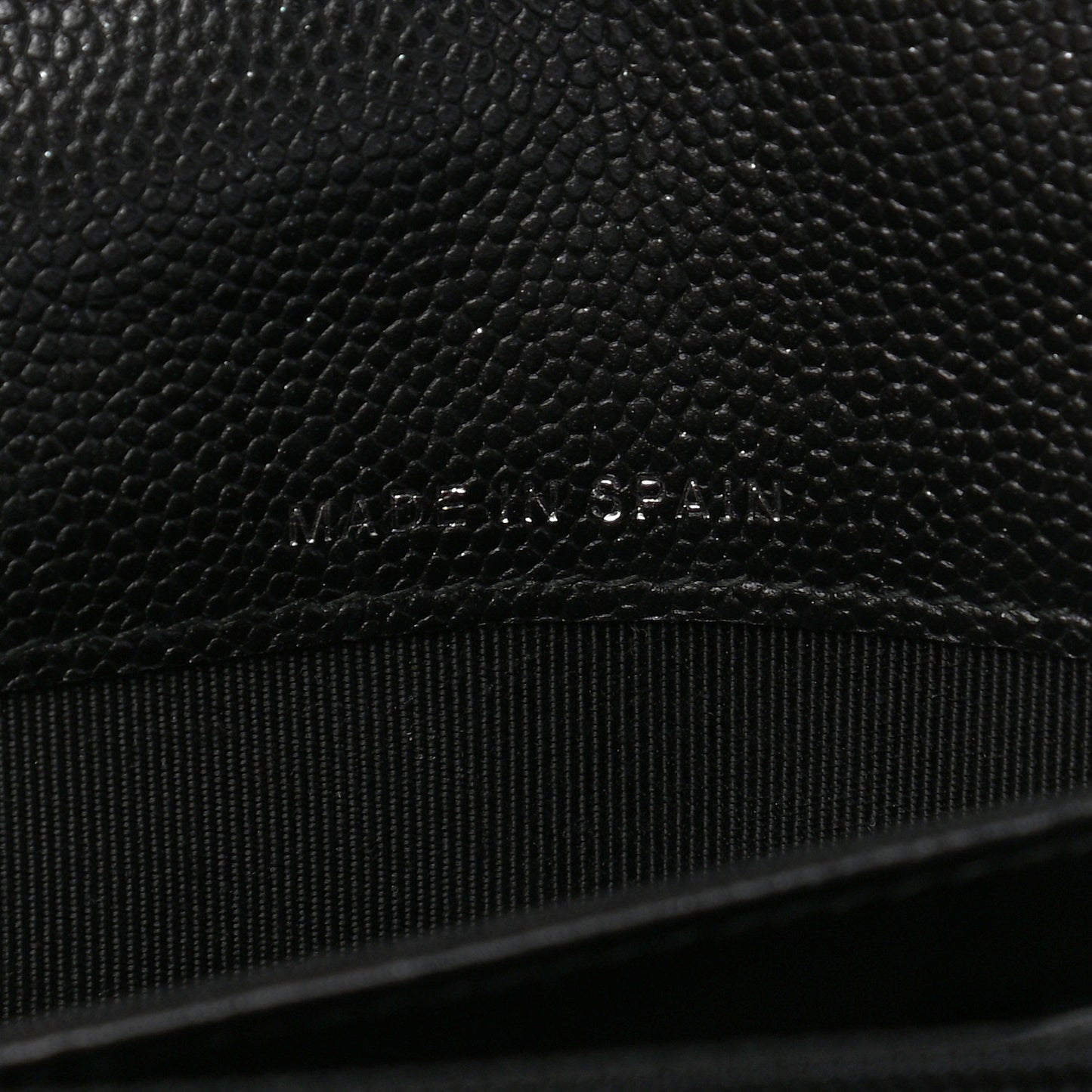 Iridescent Caviar Quilted Large Gusset Flap Wallet Black