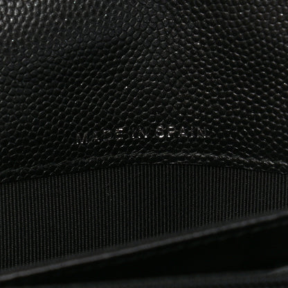 Chanel Iridescent Caviar Quilted Large Gusset Flap Wallet Black 7 of 9