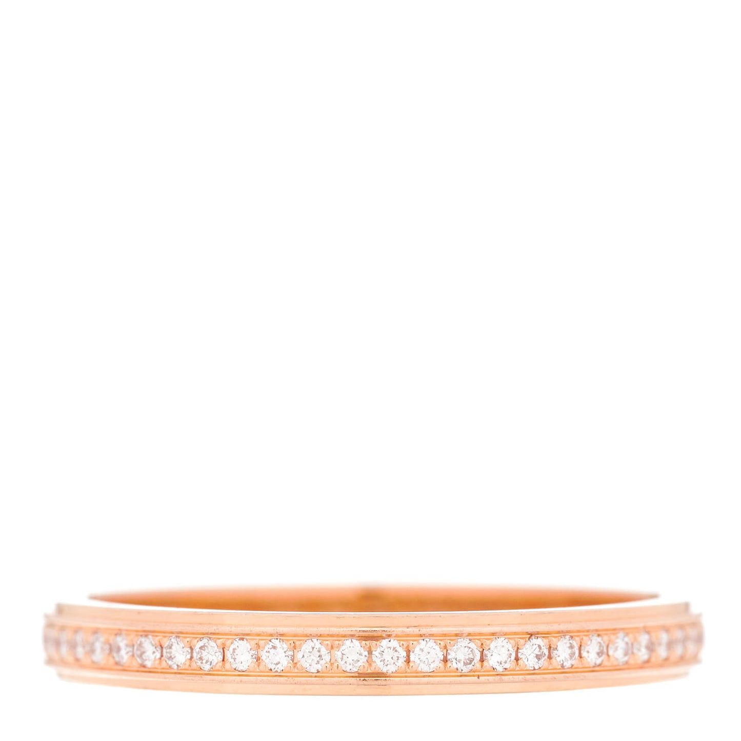 18K Pink Gold Diamond 2.3mm D'Amour Wedding Band Ring 52 6