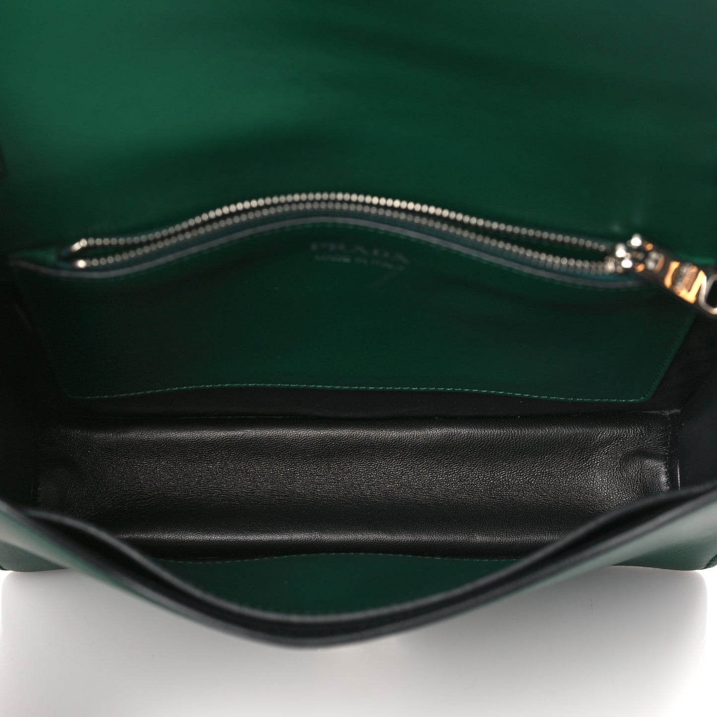 Saffiano City Calfskin Studded Small Elektra Shoulder Bag Green