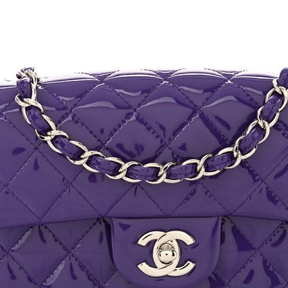 Chanel Patent Quilted Mini Rectangular Flap Purple 8 of 11