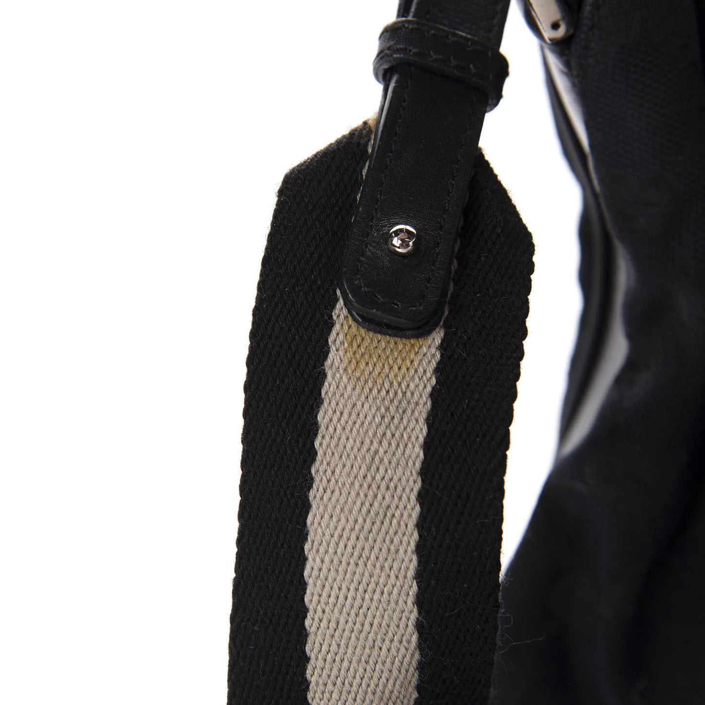 Monogram Bamboo Top Handle Bag Black