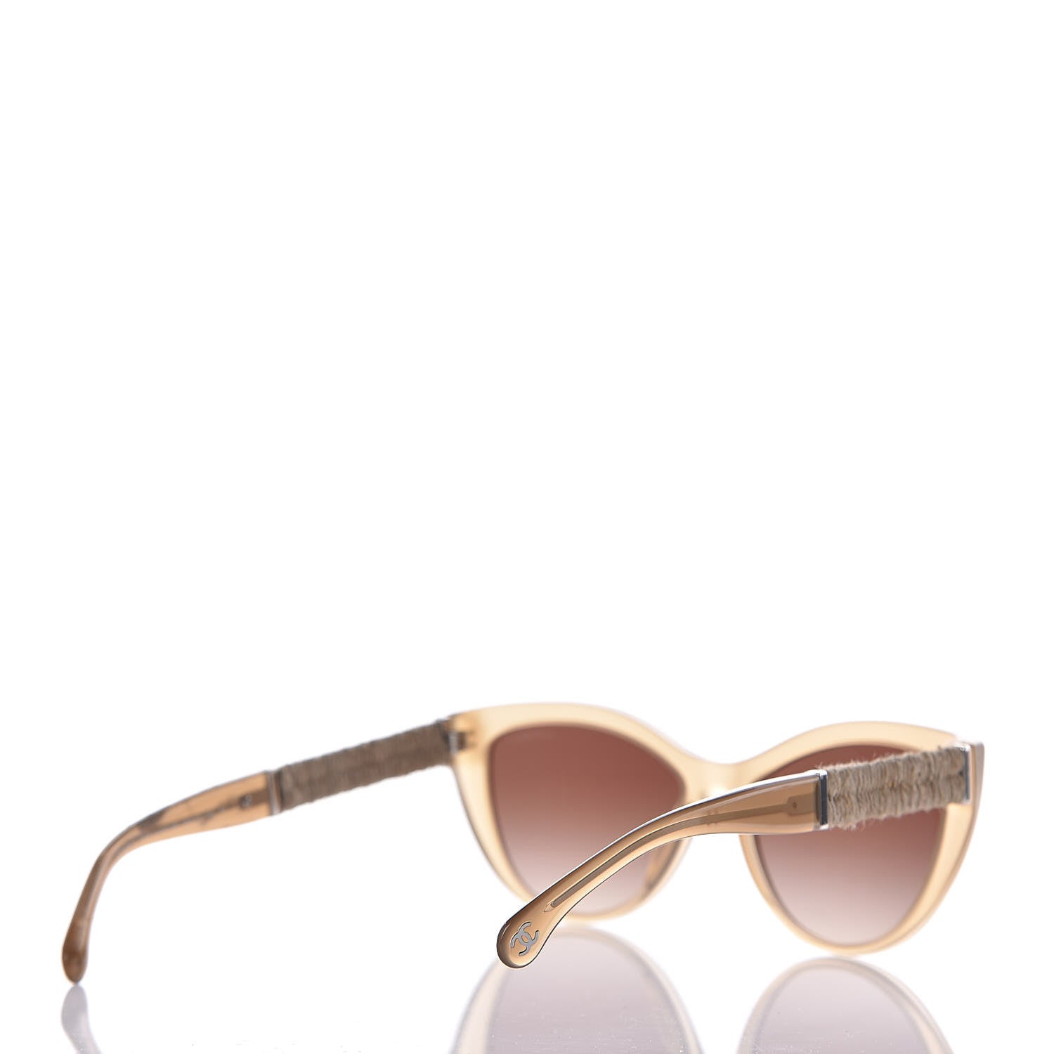 Chanel Acetate Rope Cat Eye Sunglasses 5409 Beige 4 of 7