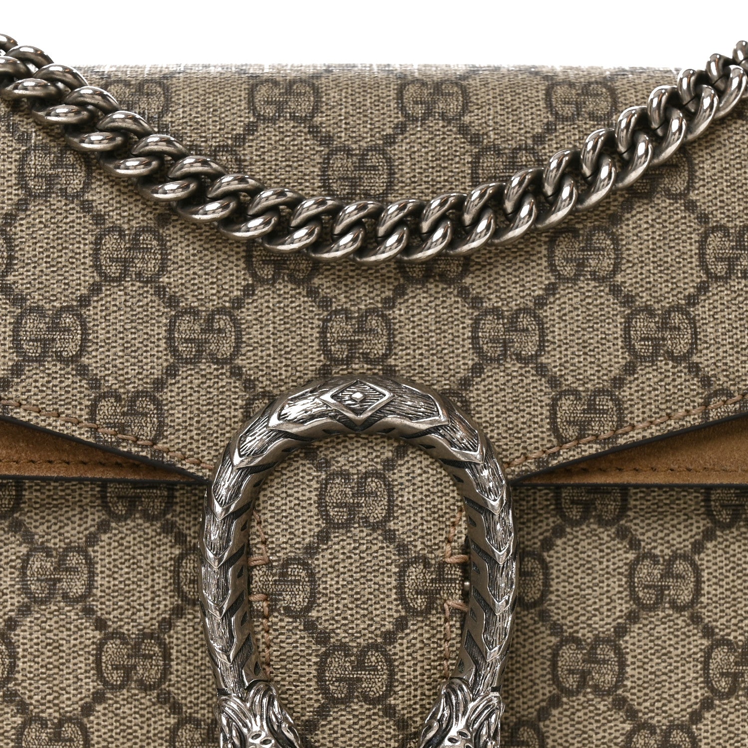 Gucci GG Supreme Monogram Small Dionysus Shoulder Bag Taupe 8 of 10