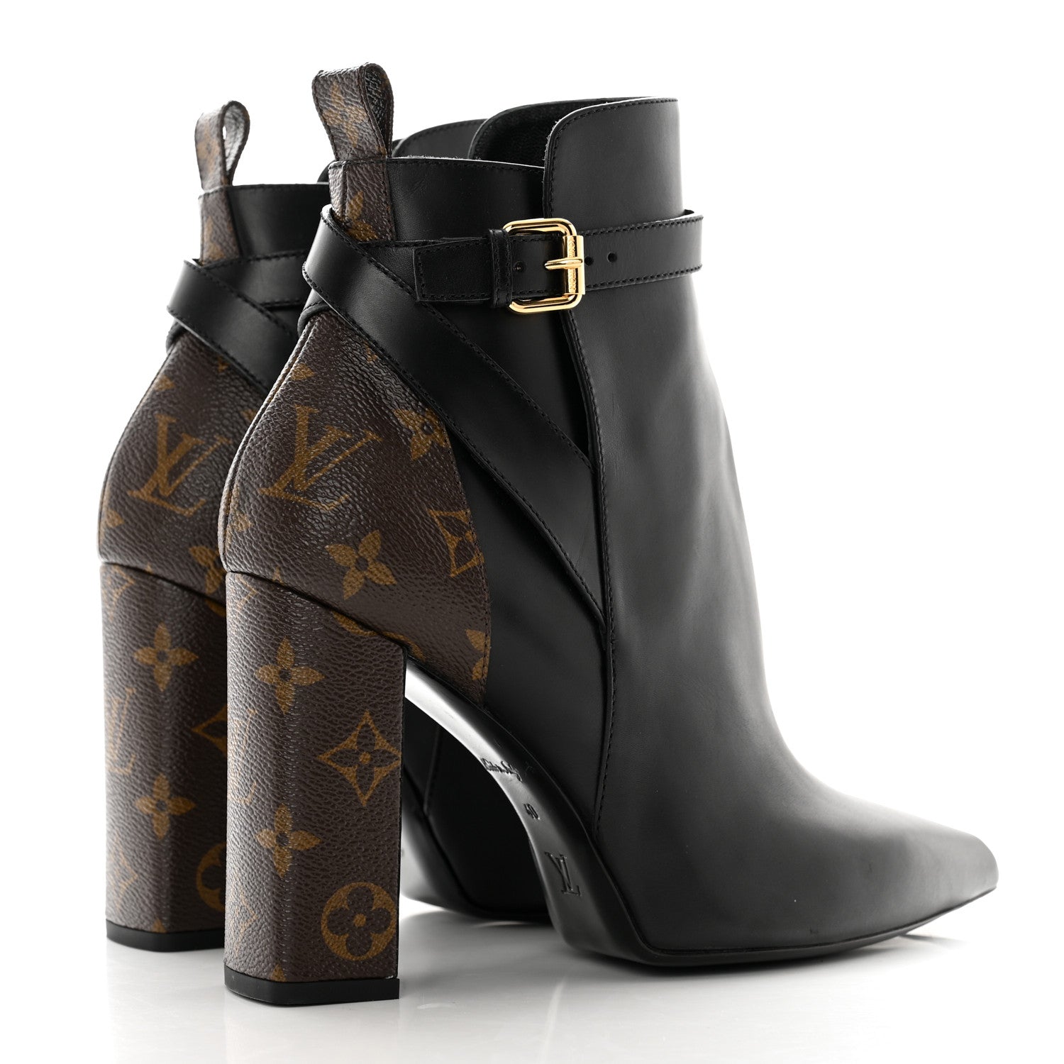 Louis Vuitton Calfskin Patent Monogram Matchmake Low Boots 40 4 of 13