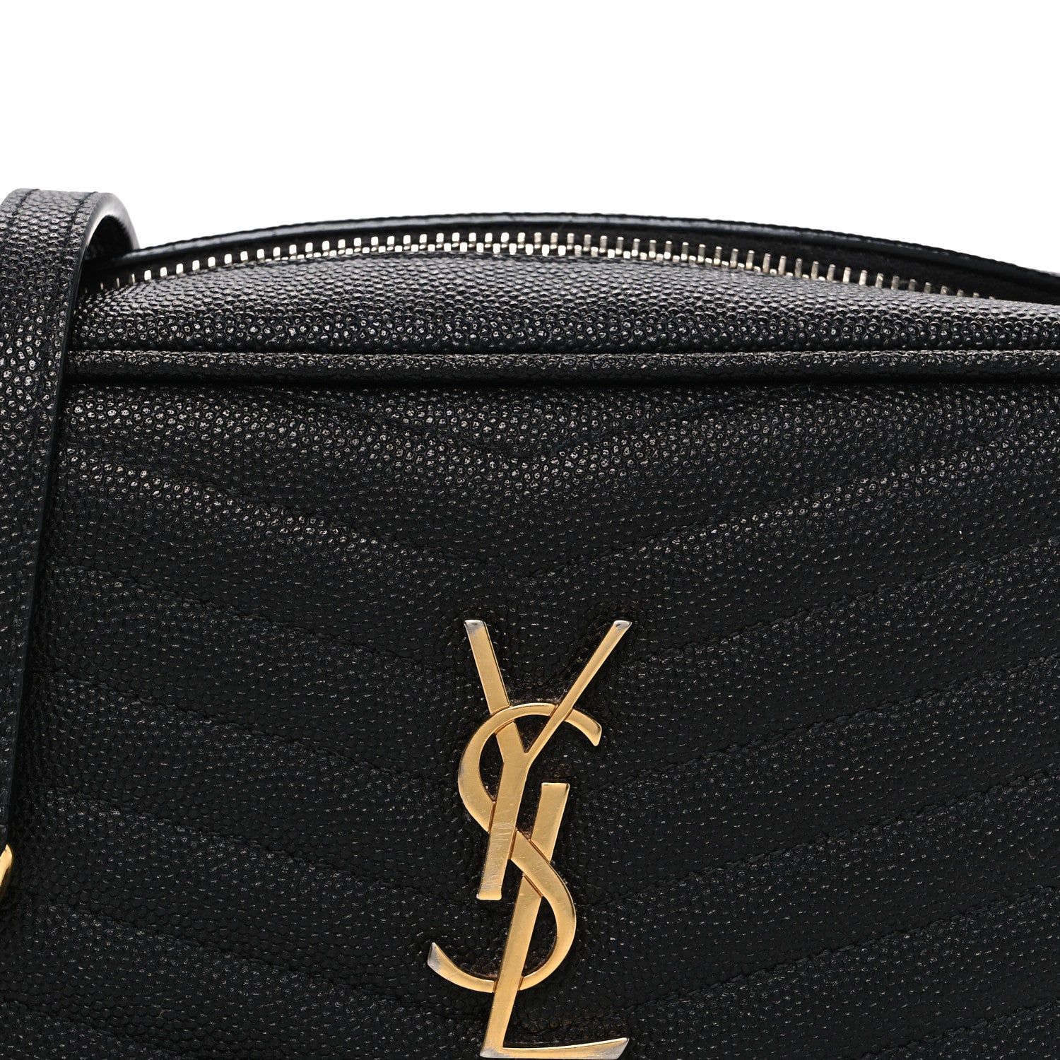 Saint Laurent Grain De Poudre Matelasse Monogram Mini Lou Camera Bag Black 7 of 10