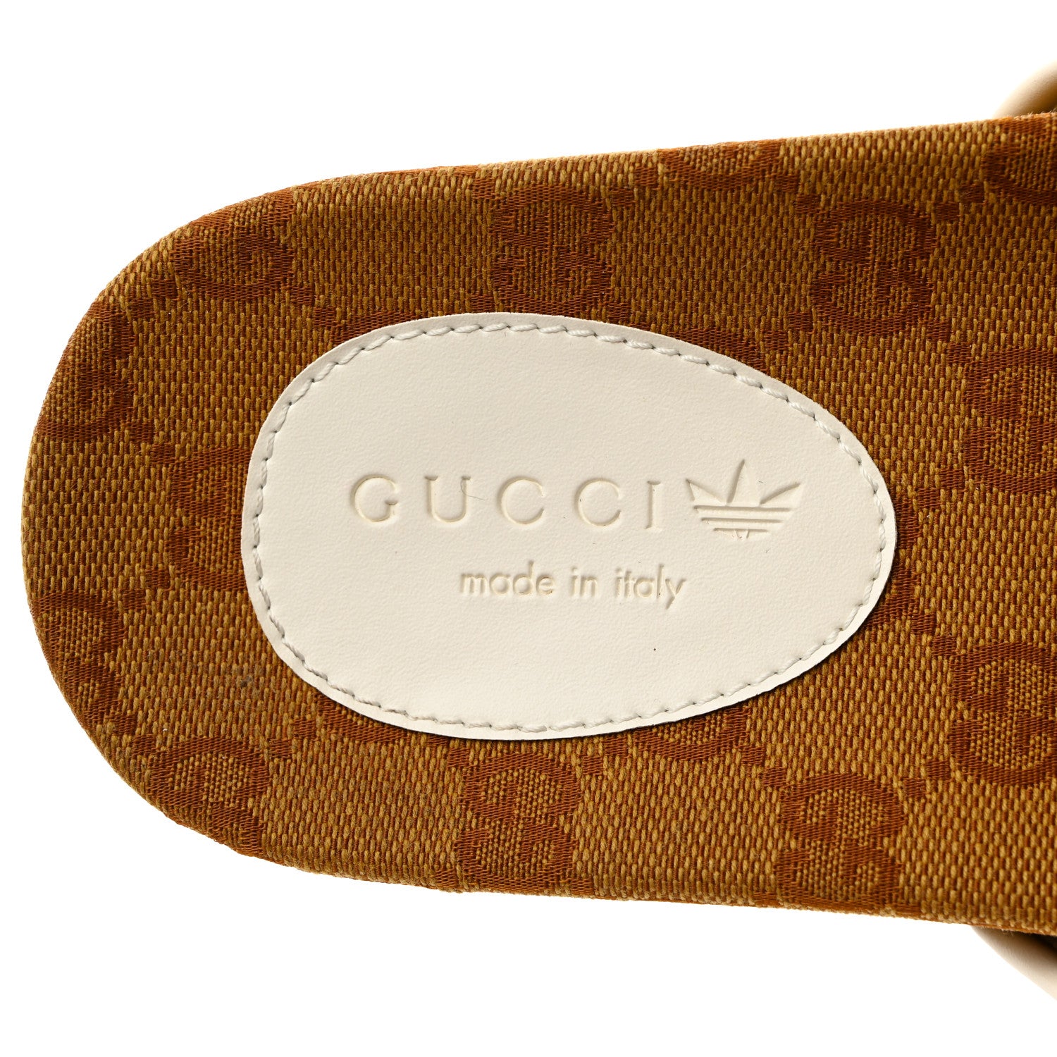 Gucci X ADIDAS Vintage GG Monogram Platform Sandals 38 Mid Natural Nut Off White 6 of 8