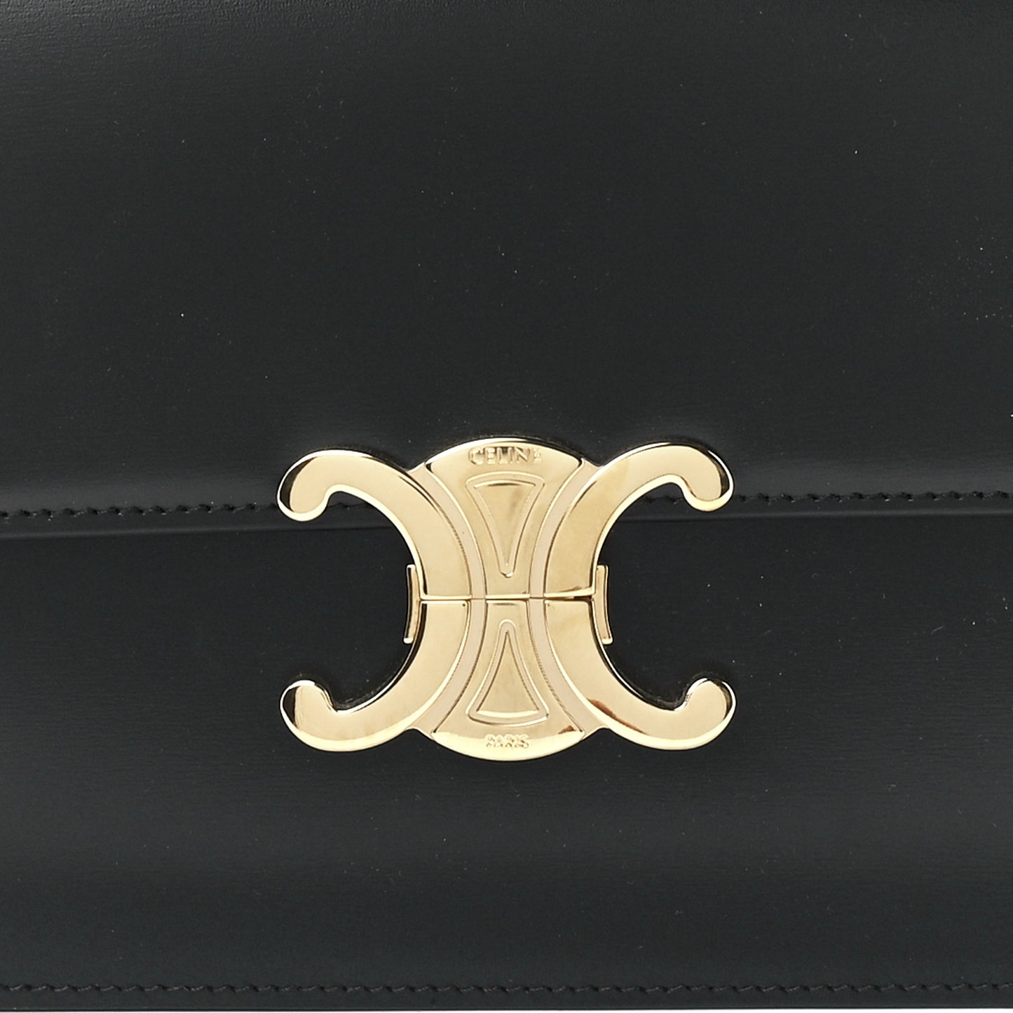 Shiny Calfskin Medium Triomphe Black