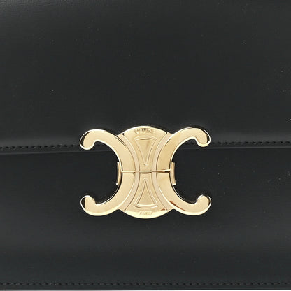 Celine Shiny Calfskin Medium Triomphe Black 8 of 11