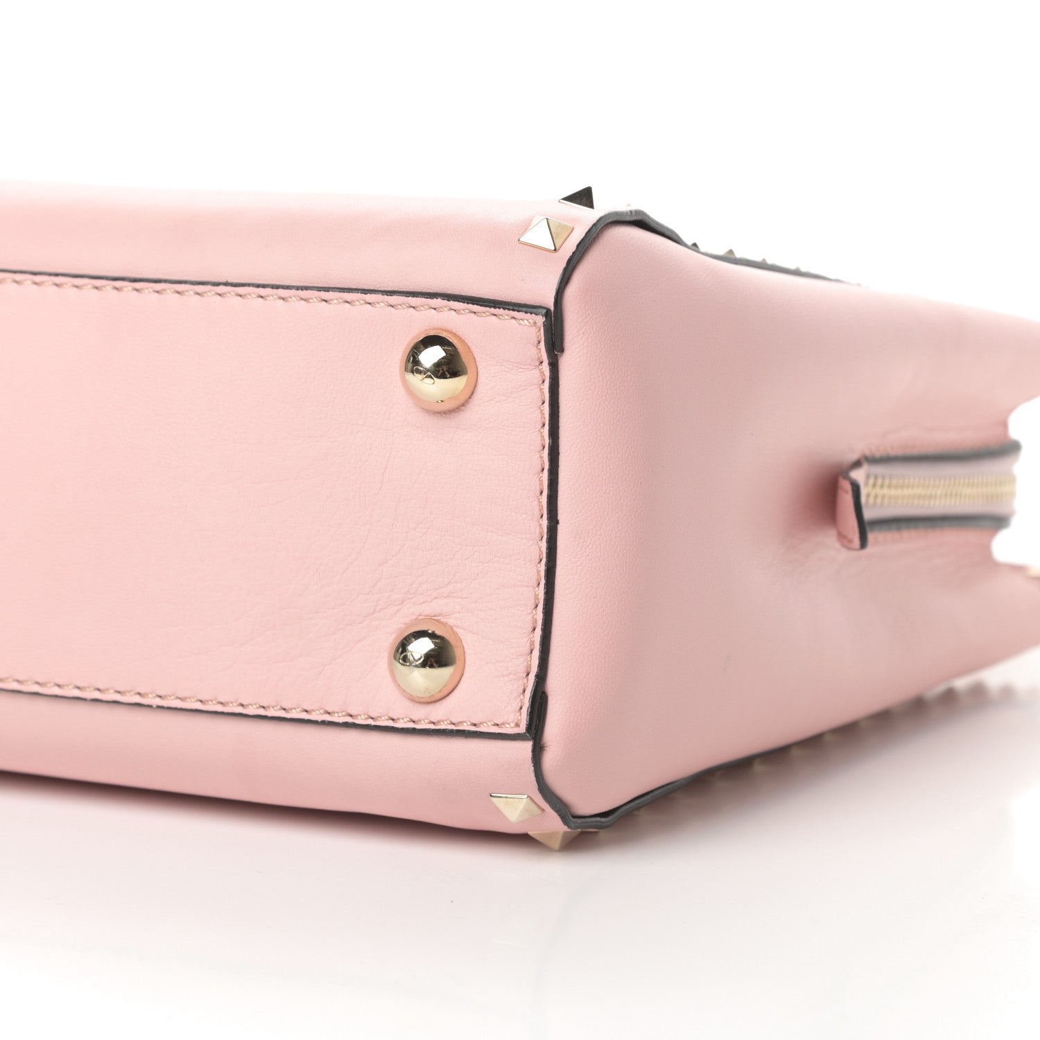 Valentino Garavani Vitello Small Rockstud Top Handle Tote Rose 12 of 14
