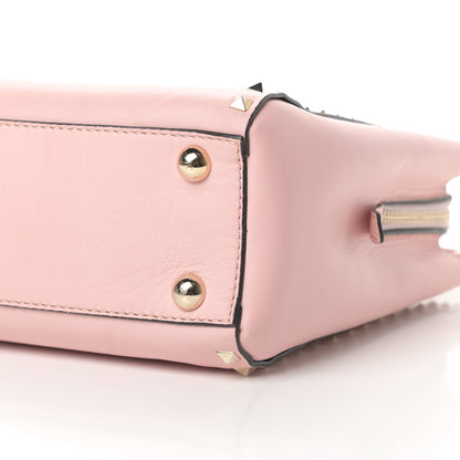 Valentino Garavani Vitello Small Rockstud Top Handle Tote Rose 12 of 14