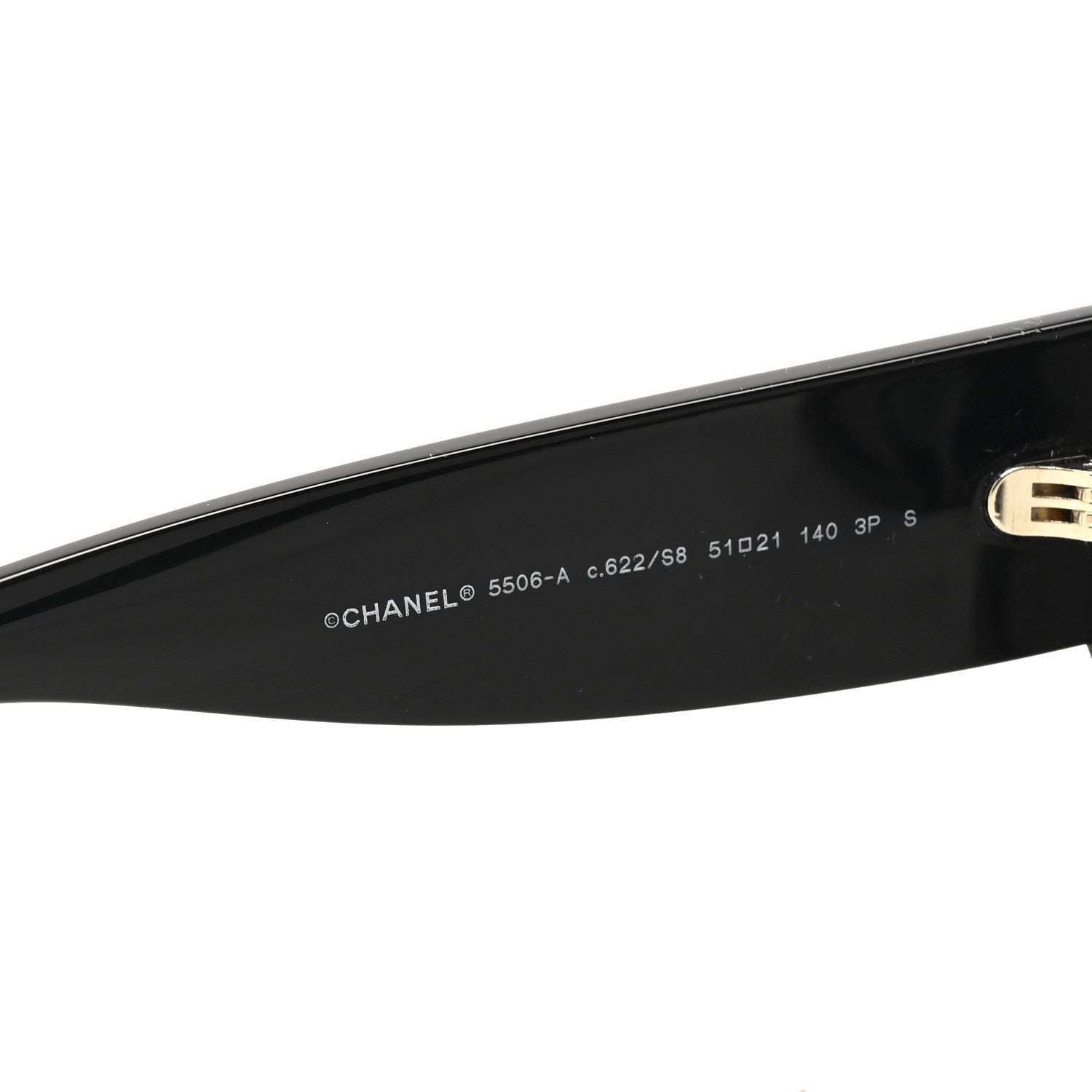 Chanel Acetate Polarized Square Sunglasses 5506-A Black 5 of 7