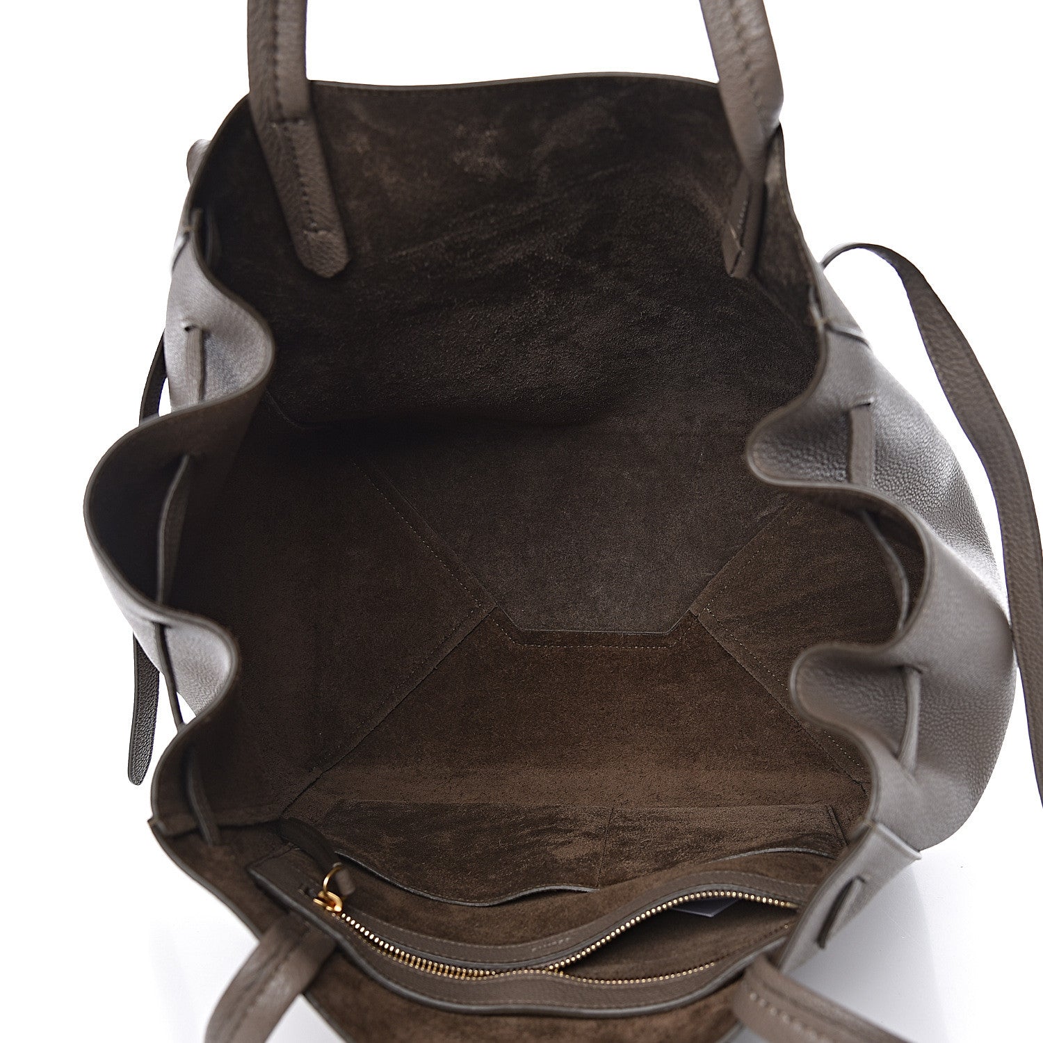 Celine Soft Grained Calfskin Small Belt Cabas Phantom Taupe 7 of 9
