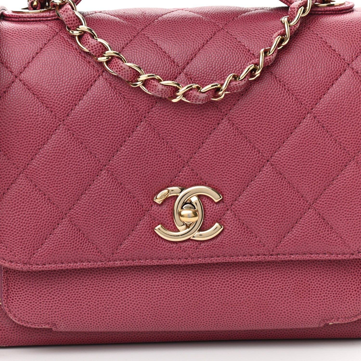 Chanel Caviar Quilted Medium Business Affinity Flap Dark Pink 7 of 10