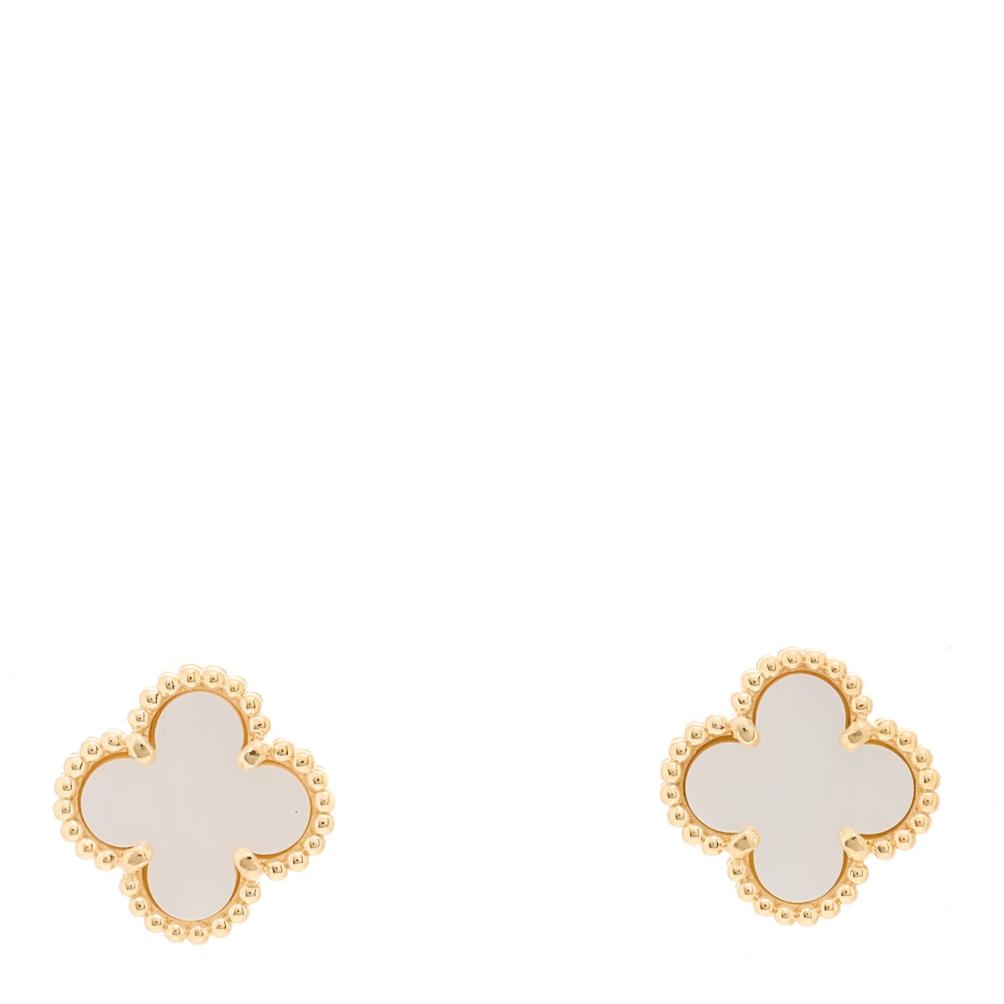 18K Yellow Gold Mother of Pearl Sweet Alhambra Earrings