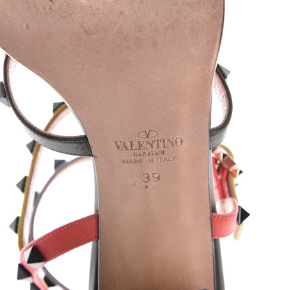 Valentino Garavani Calfskin Rockstud 90mm City Sandals 39 Coral Sky Army 8 of 15