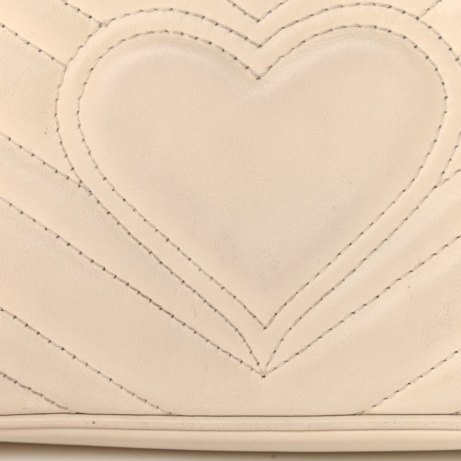 Gucci Calfskin Matelasse Mini GG Marmont Shoulder Bag White 16 of 17