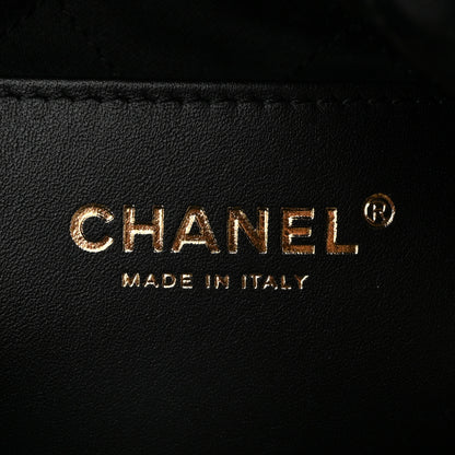 Chanel Shiny Calfskin Quilted Pearl CC Chain Mini Chanel 22 Black 6 of 10