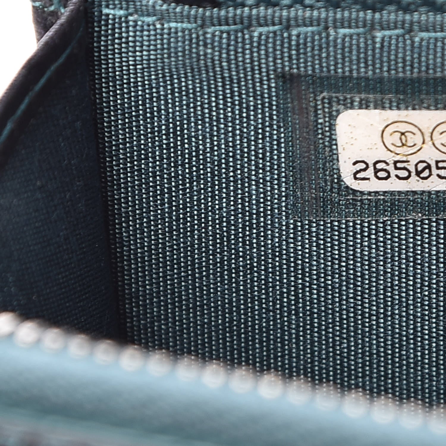 Chanel Iridescent Caviar Quilted Medium Filigree Zip Around Wallet Dark Turquoise 8 of 9