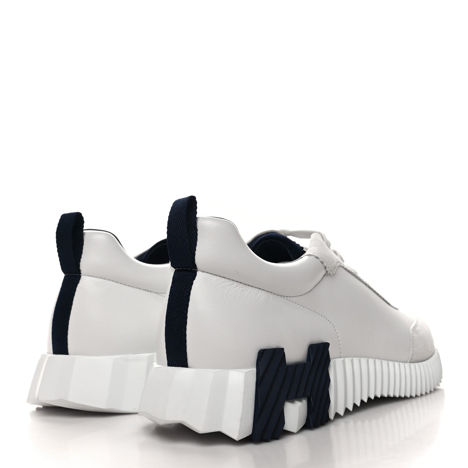 Hermes Goatskin Suede Mens Bouncing Sneakers 43 White 4 of 8