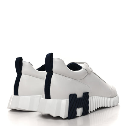 Hermes Goatskin Suede Mens Bouncing Sneakers 43 White 4 of 8