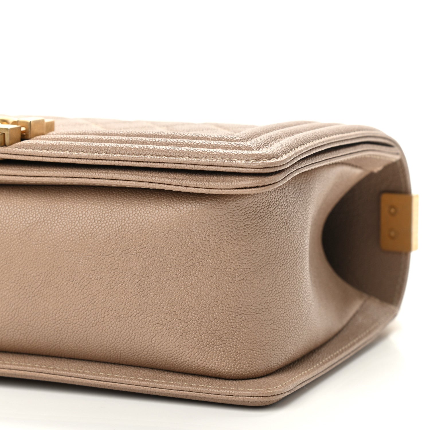 Chanel Caviar Quilted Medium Boy Flap Beige 10 of 10